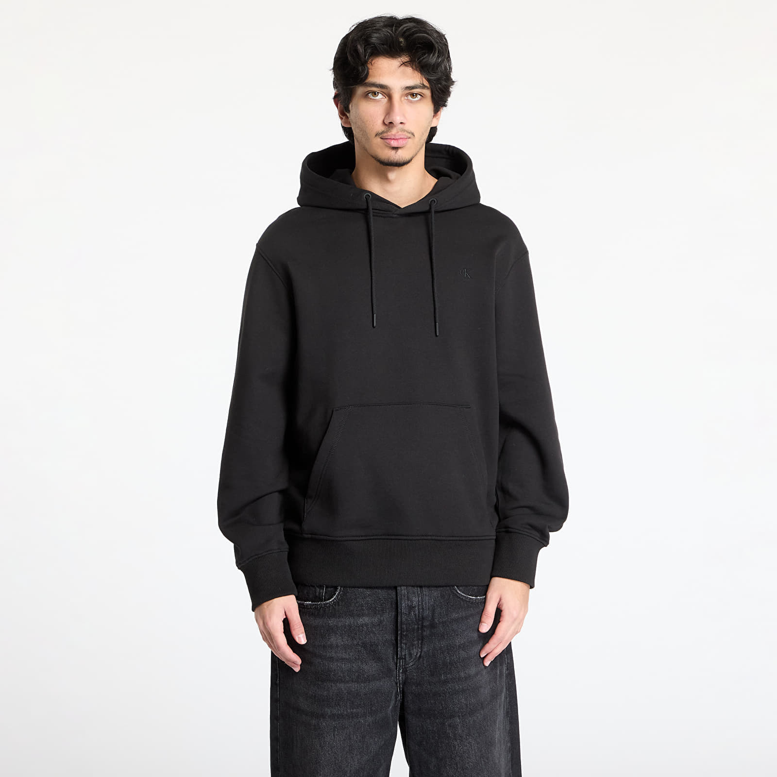 Mikina Calvin Klein Jeans Typeface Graphic Hoodie Black M
