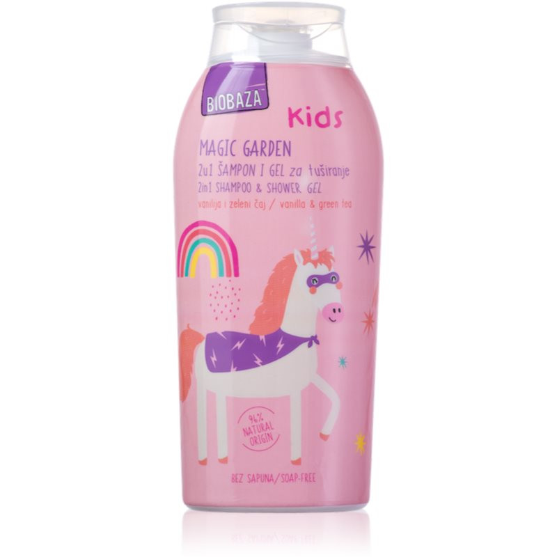 BIOBAZA Magic Garden sprchový gél na telo a vlasy pre deti 250 ml