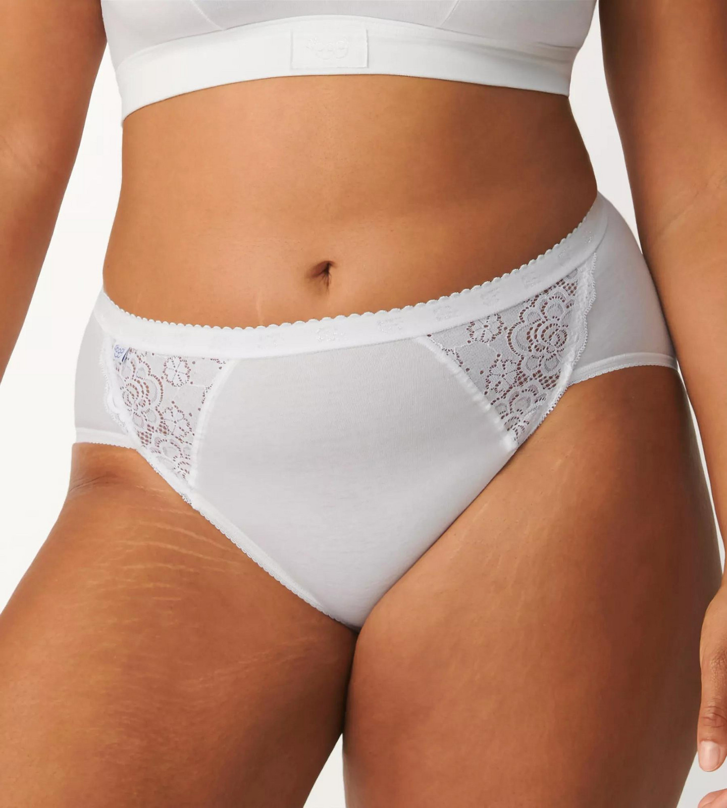 Dámske nohavičky Chic Midi - WHITE - biele 0003 - SLOGGI WHITE 50