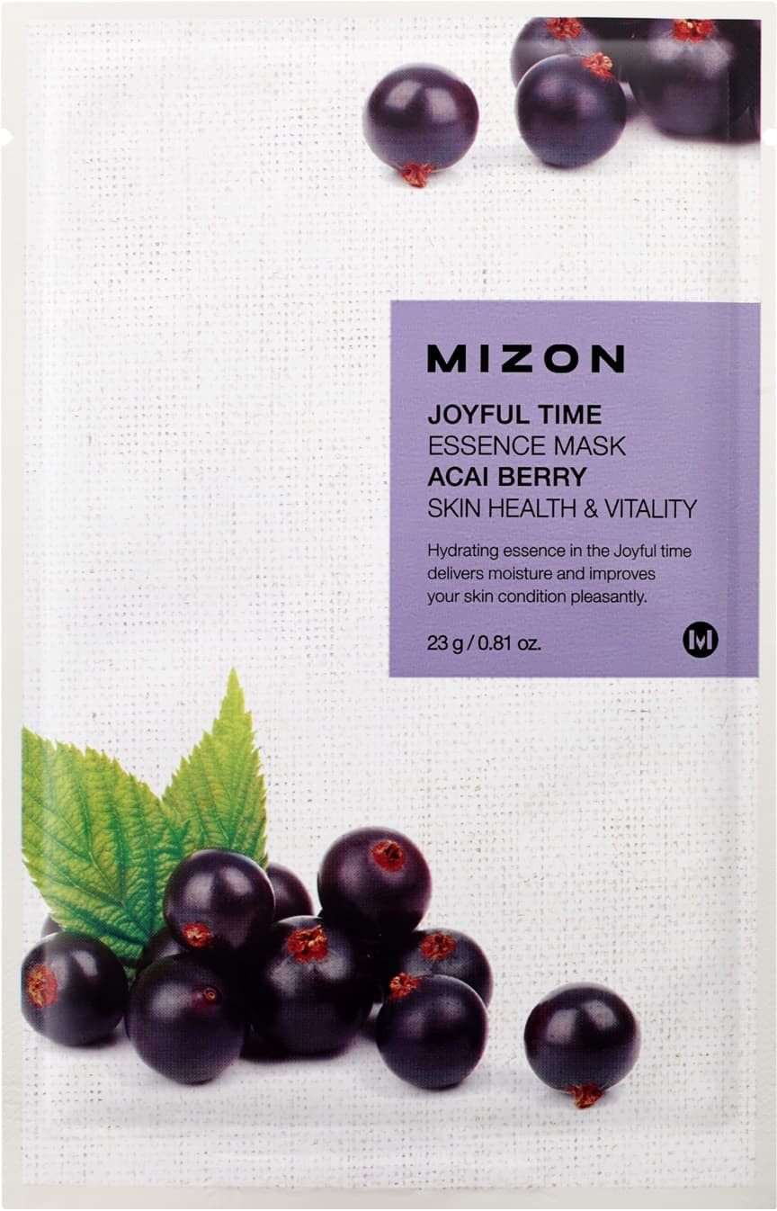 MIZON Joyful Time acai berry plátienková maska na rozjasnenie a vitalitu pleti 23 g