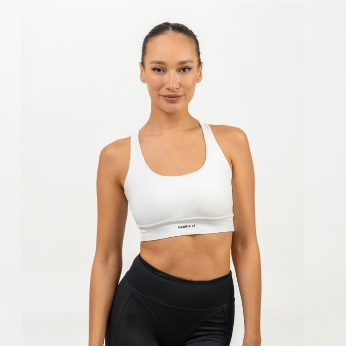 NEBBIA Športová podprsenka Racer Back White  XSXS