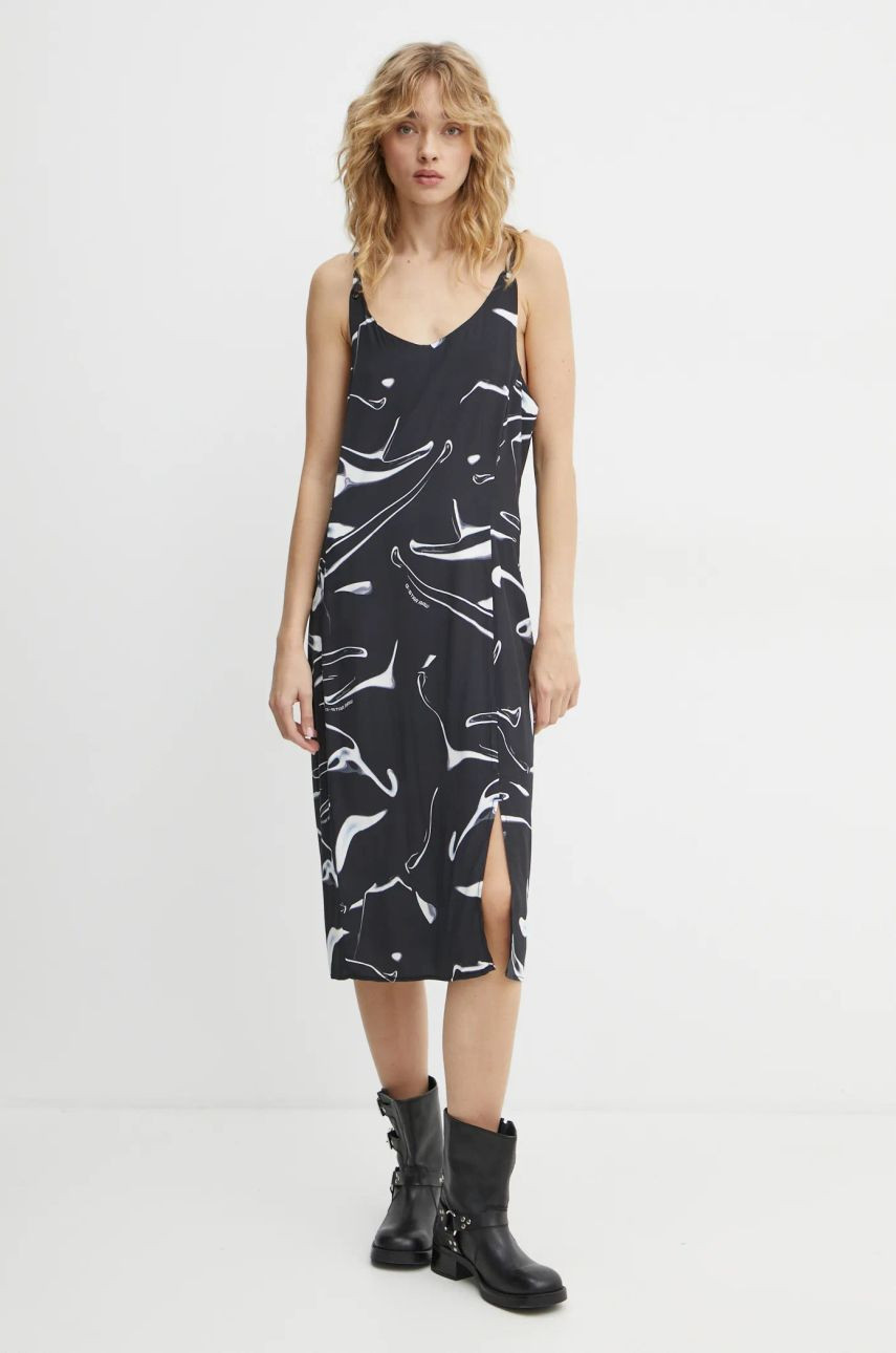 Šaty G-Star Raw midi, rovný strih, D25323-D725