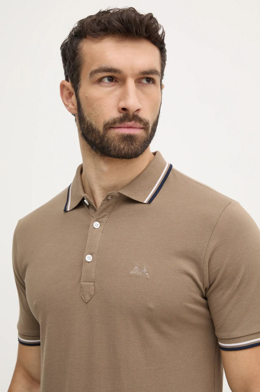 Bavlnené polo tričko Lindbergh zelená farba, s nášivkou, 30-404010