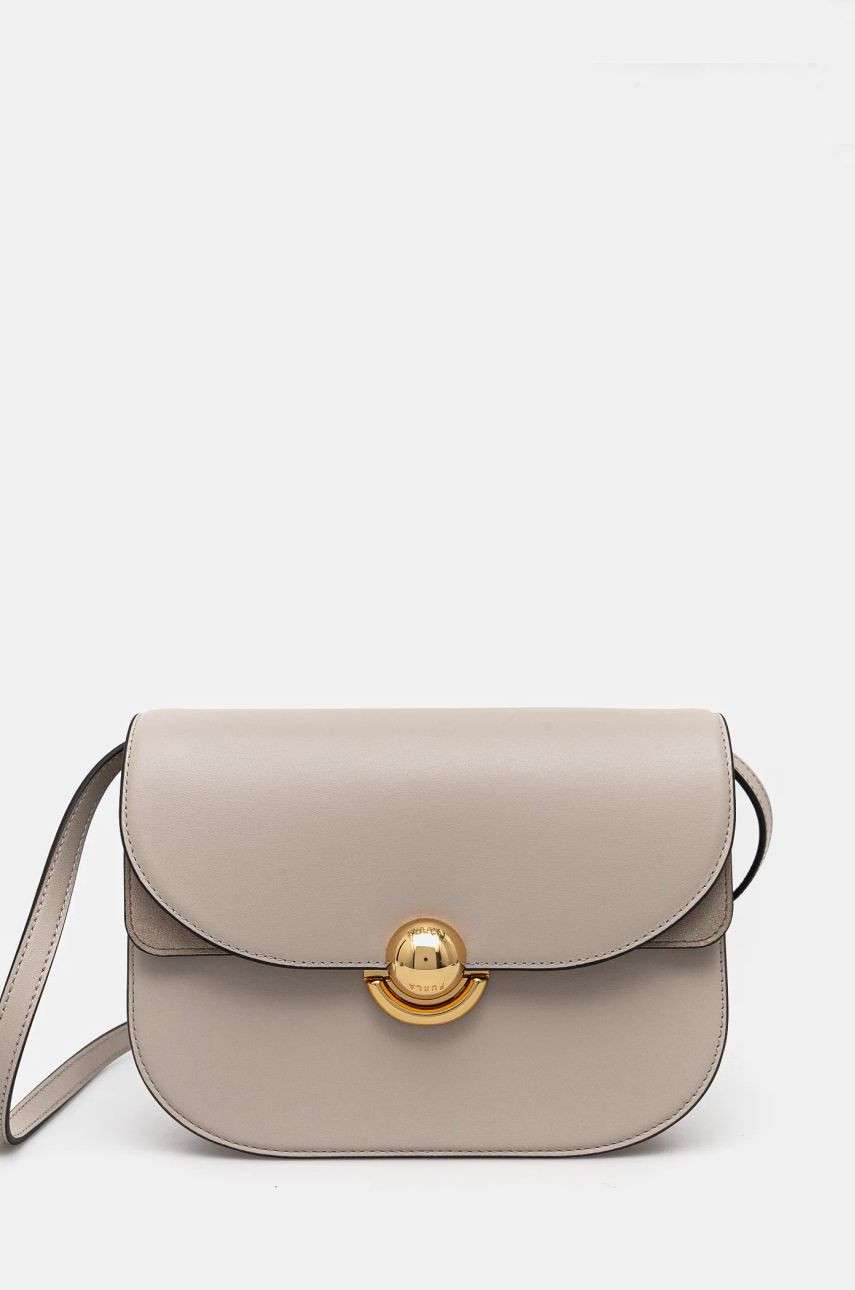 Kožená kabelka Furla šedá farba, WB01355 BX0428 VAN00