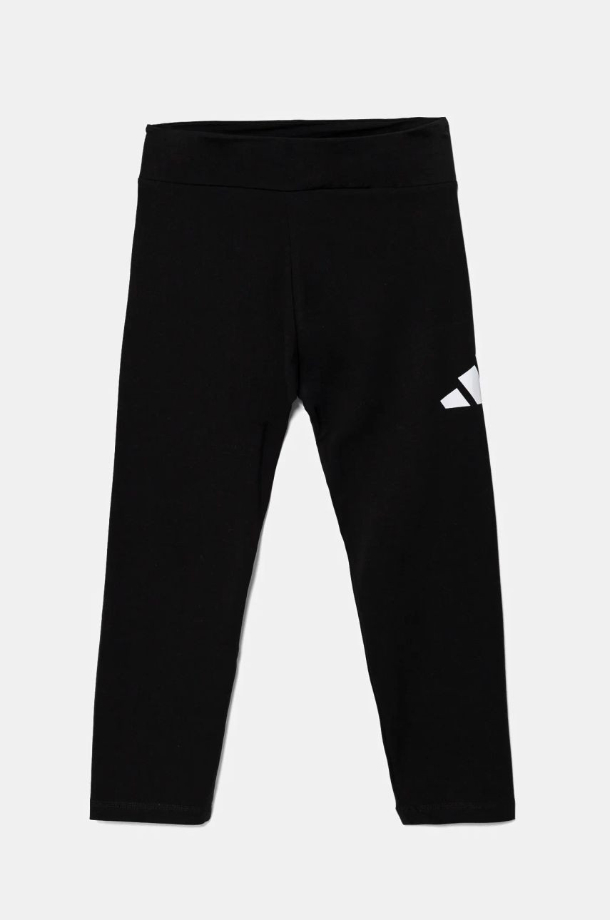 Legíny adidas Essentials dámske, čierna farba, s potlačou, JH1182