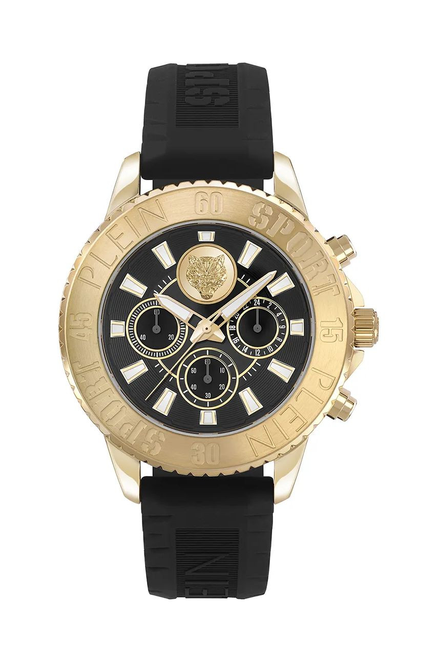 Hodinky PLEIN SPORT Glam Chrono pánske, čierna farba, PSMEA0224