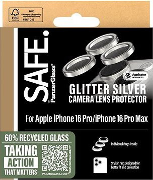 PanzerGlass SAFE Camera Apple iPhone 16 Pro/15 Pro/16 Pro Max/15 Pro Max trblietavo strieborné HoOps