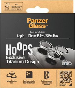 PanzerGlass HoOps Apple iPhone 16 Pro/15 Pro/16 Pro Max/15 Pro Max ochr. krúžky foto biely titan