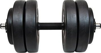 Lifefit Jednoručná činka 23 kg, vinyl-cement, 30 mm tyč/6× kotúč