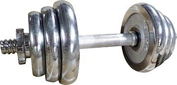 KUBIsport Činka nakladacia, jednoručná, chrómová 12 kg – 30 mm