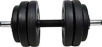 Lifefit Jednoručná činka 13 kg, vinyl-cement, 30 mm tyč/6× kotúč