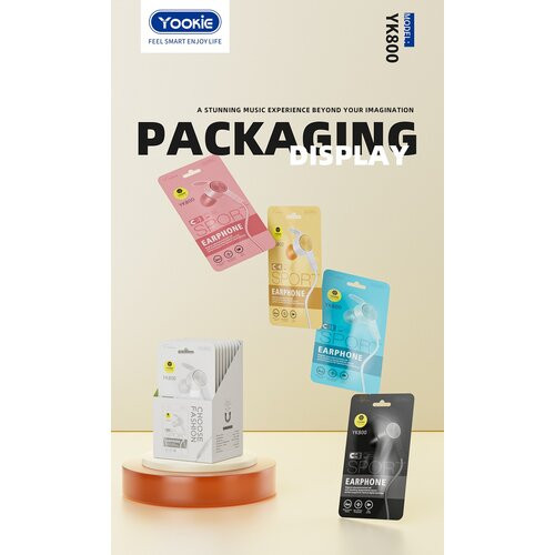 Slúchadlá Yookie Sport YK800 3,5mm konektor - Čierne