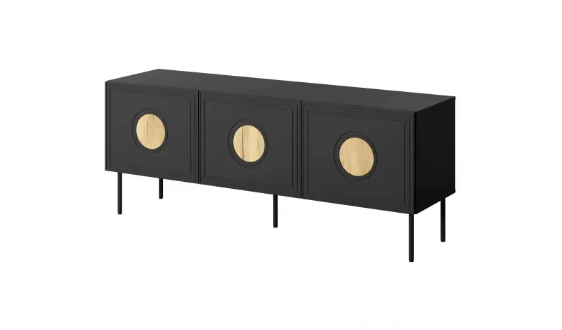 Televizní stolek Palazzo 150 cm černý/dub craft