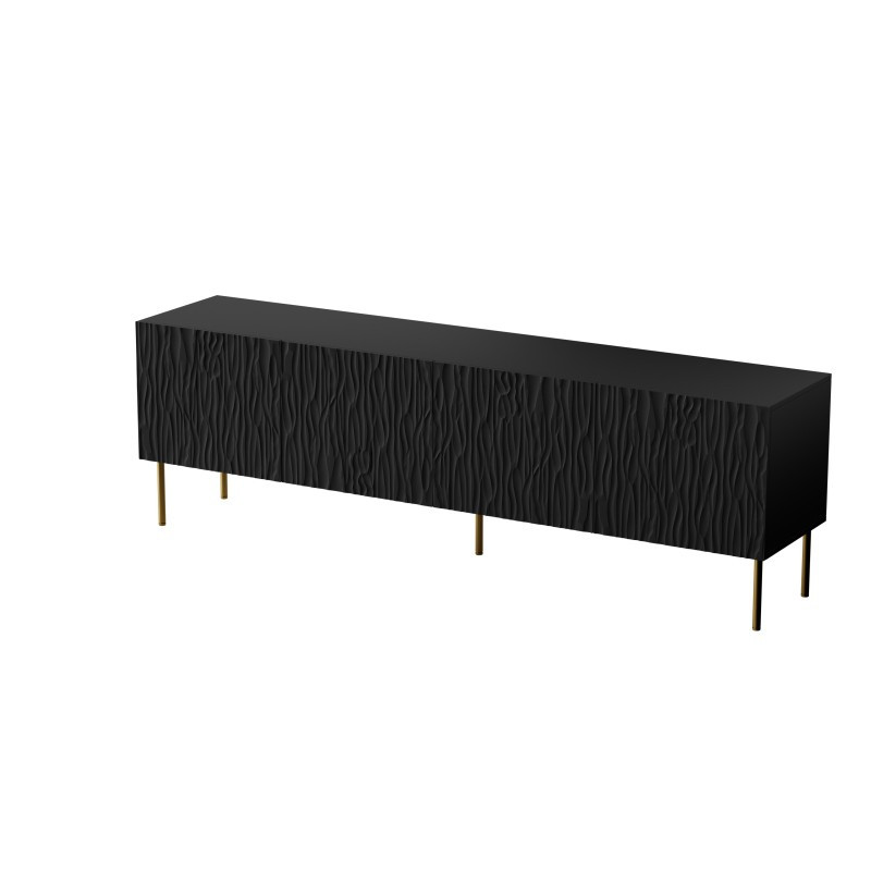 TV stolek Jungle 190 cm černý/zlatý