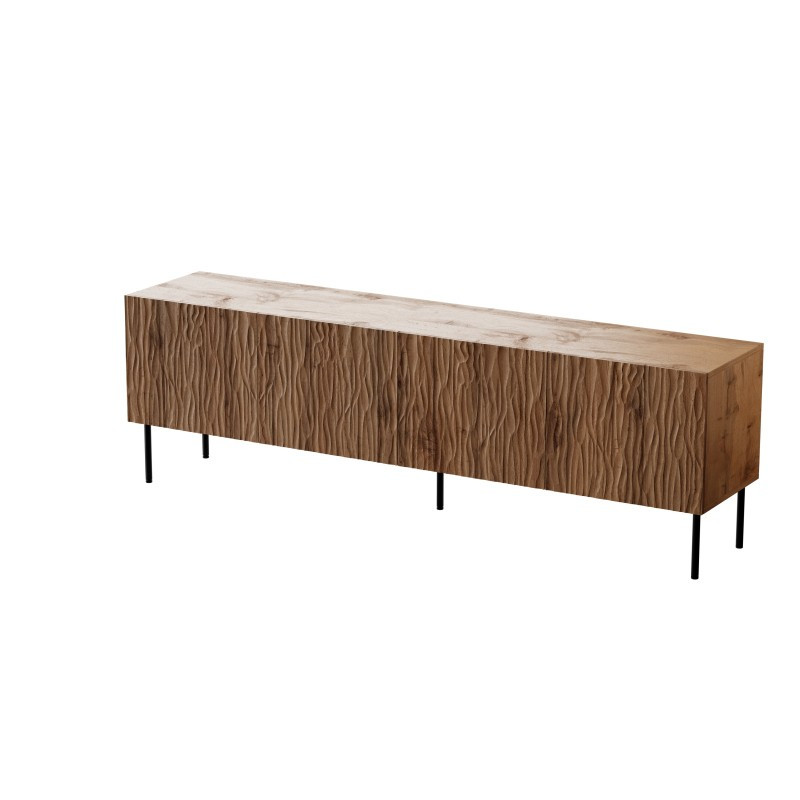 TV stolek Jungle 190 cm dub wotan/černý