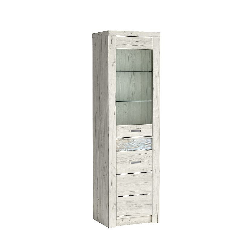 Vitrína Indianapolis 56 cm dub craft bílý