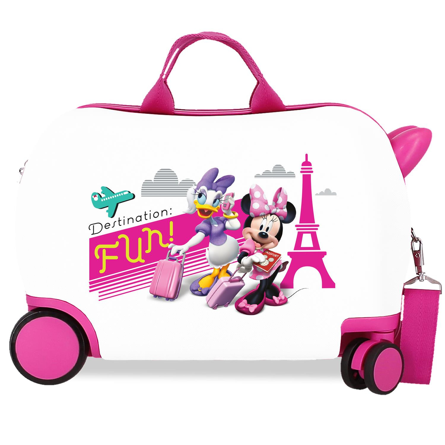 Minnie Mouse Detský kufrík na kolieskach - odrážadlo - Minnie a Daisy - 24,5L