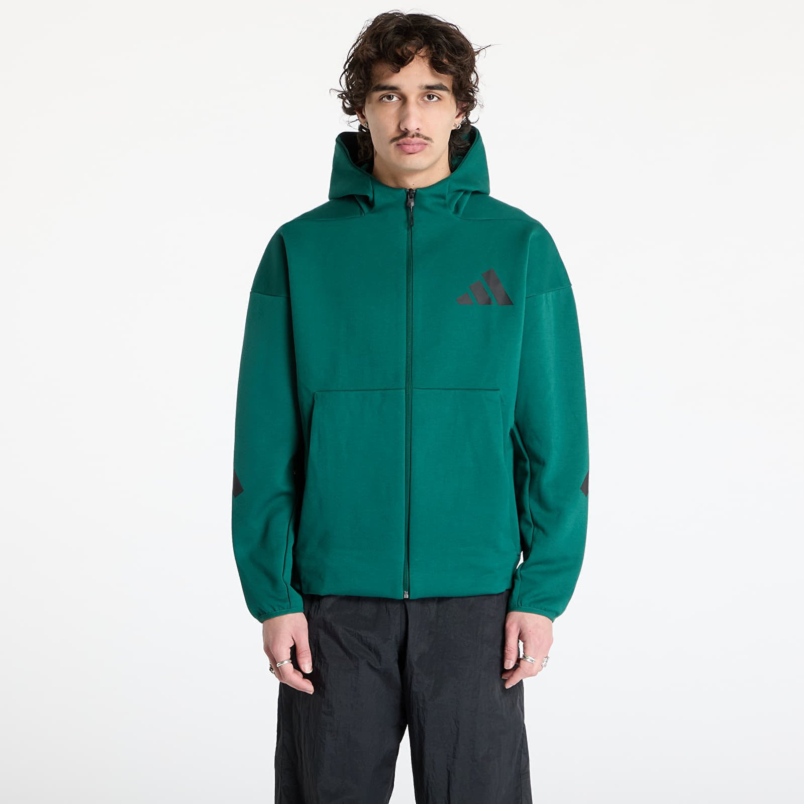 Mikina adidas Z.N.E. Full-Zip Hooded Track Jacket Collegiate Green XXL