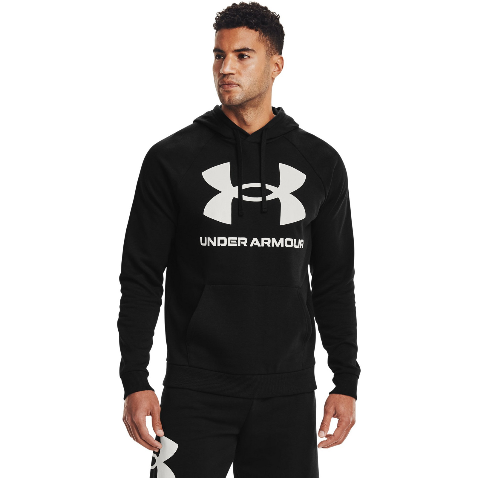Mikina Under Armour Rival Fleece Big Logo Hoodie Black/ Onyx White XL