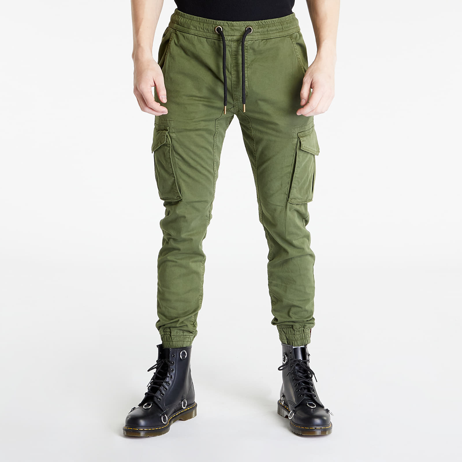 Kalhoty Alpha Industries Cotton Twill Jogger Dark Olive M