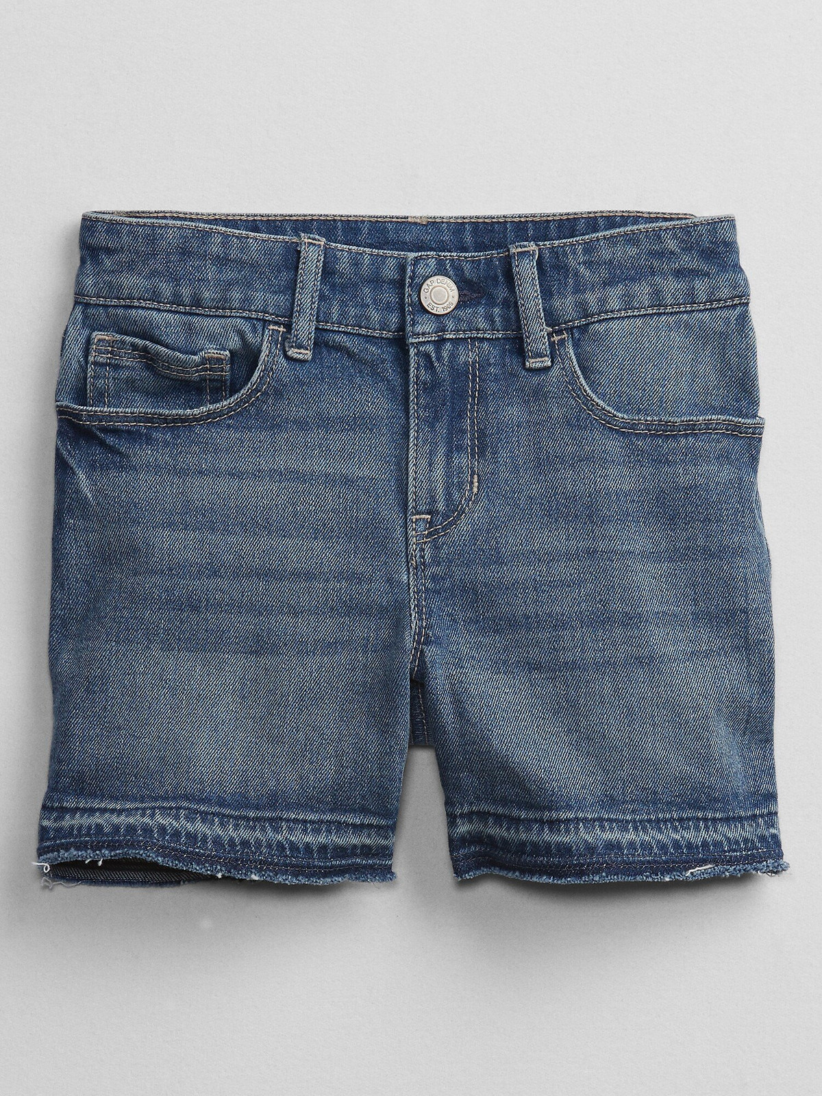 GAP Detské džínsové kraťasy midi shorts Modrá