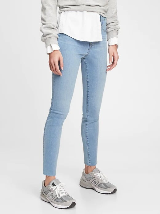 GAP Džínsy the gen good high rise true skinny Modrá