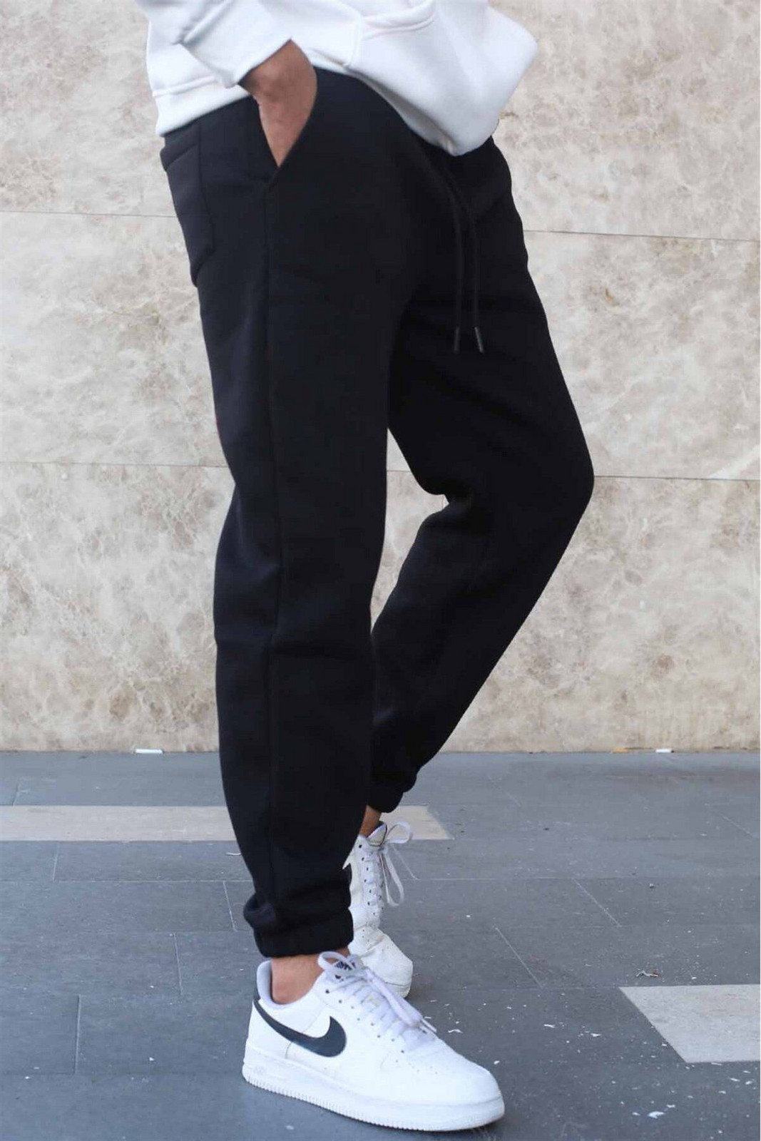 Madmext Basic Men's Black Shark Sweatpants 5482