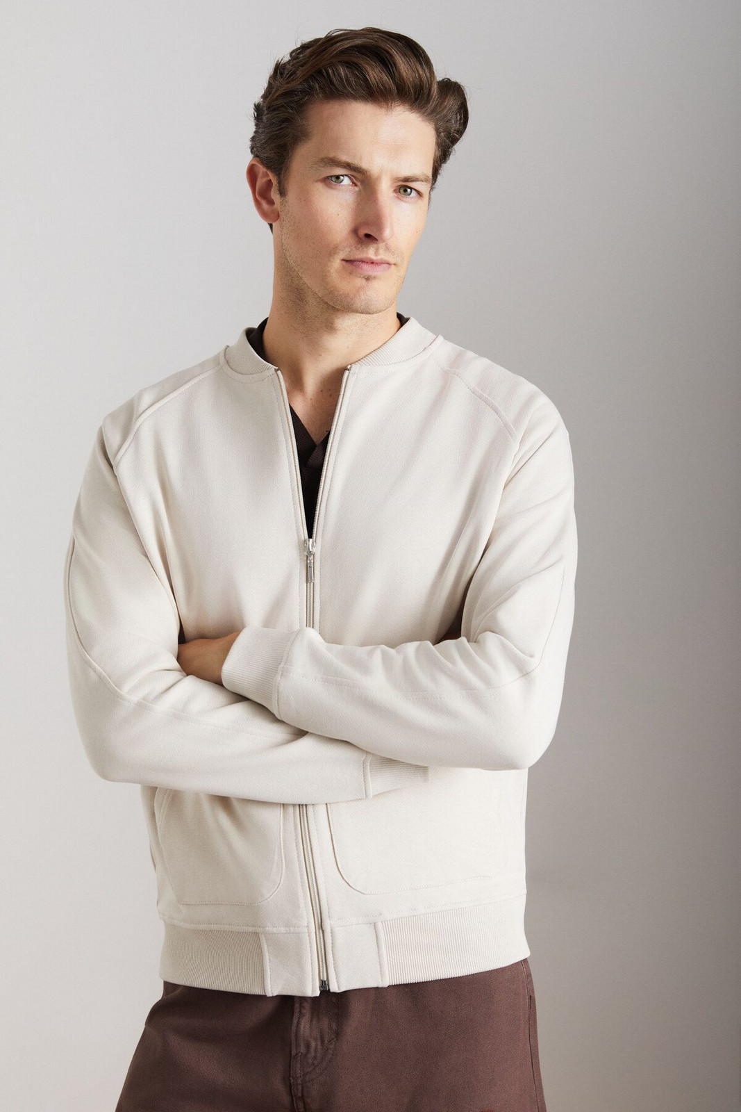 GRIMELANGE FABER Men's 100% Cotton Beige Jacket