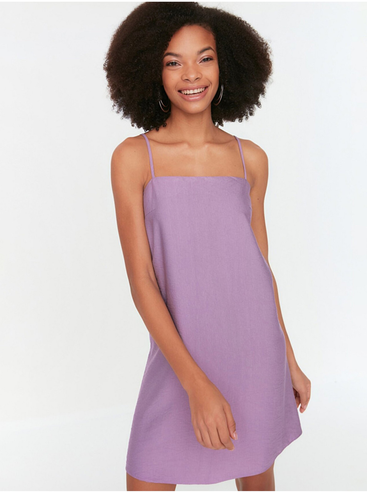 Light Purple Women's Strappy Short Dress Trendyol - Women's