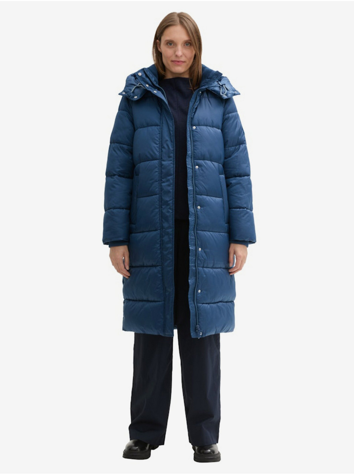 Blue women's winter quilted coat Tom Tailor - Women's