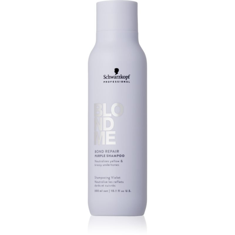 Schwarzkopf Professional Blondme Bond Repair Purple Shampoo fialový šampón pre blond vlasy 300 ml