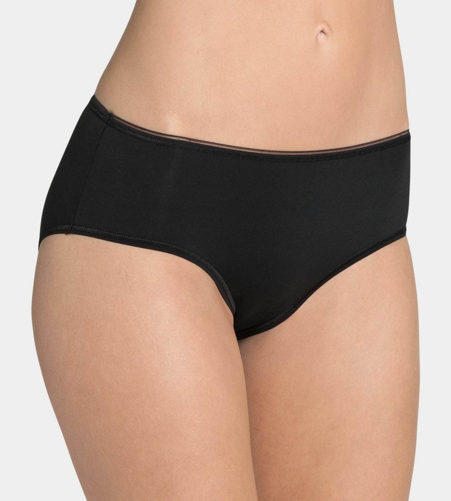 Dámske nohavičky Feel Sensational Midi - BLACK - čierne 0004 - SLOGGI BLACK 38
