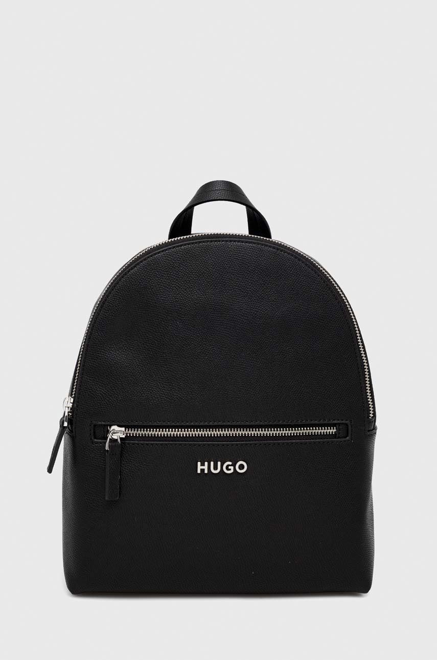Ruksak HUGO dámsky,čierna farba,malý,jednofarebný,50486979
