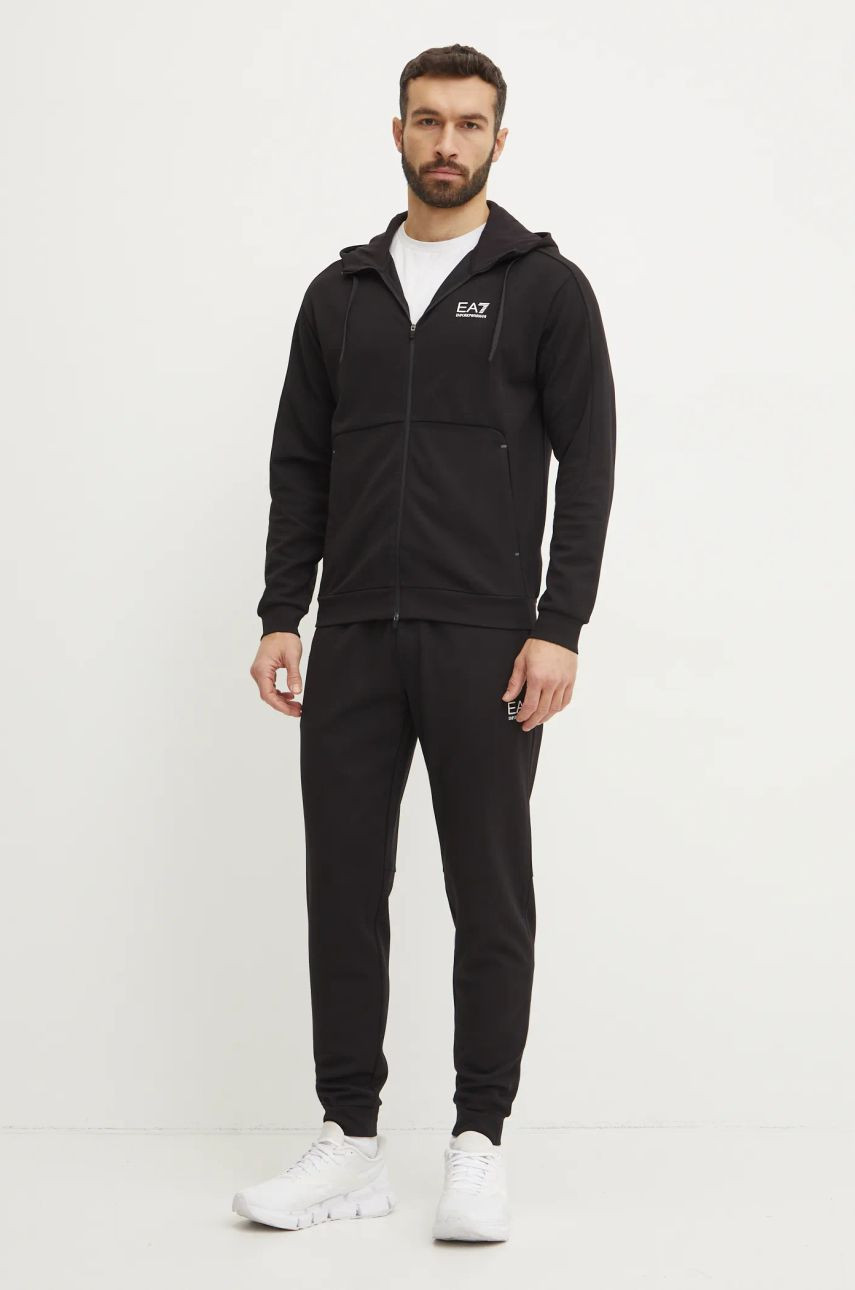 Tepláková súprava EA7 Emporio Armani pánska, čierna farba, AF12501.7M000131