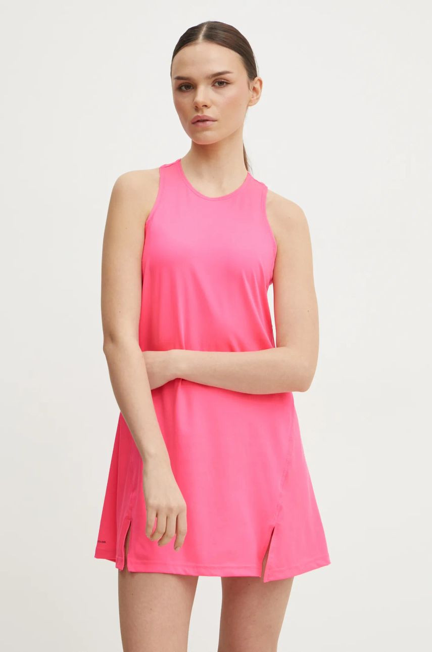 Športové šaty adidas Performance Club ružová farba, mini, áčkový strih, JE7109