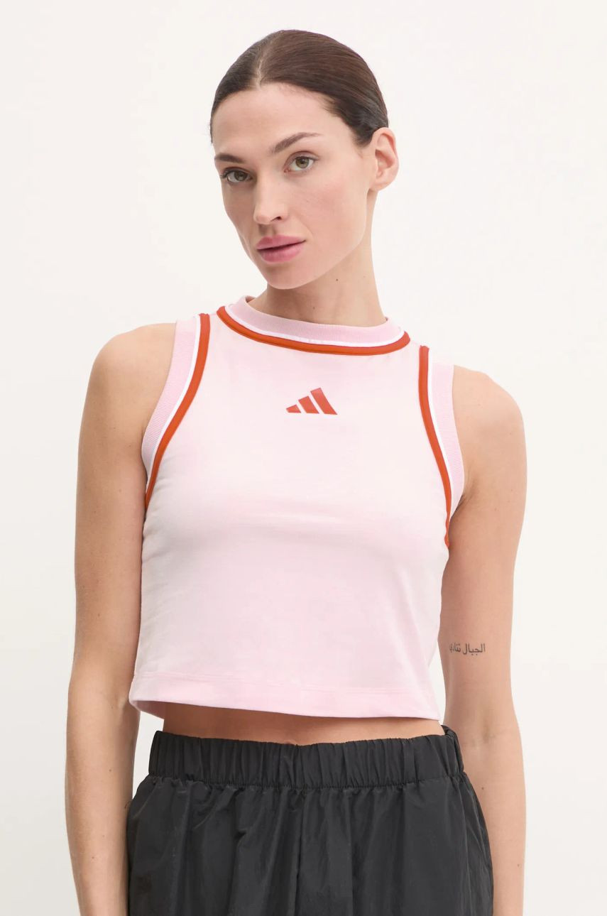 Top adidas W CB Color Pop dámsky, ružová farba, JD5554