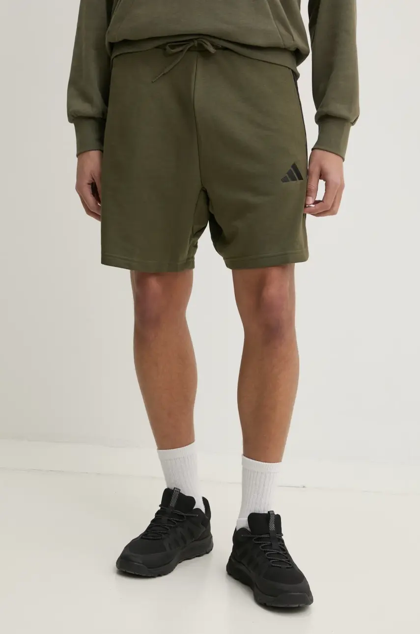 Šortky adidas Essentials pánske, zelená farba, JE6416