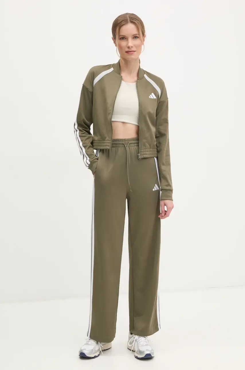 Tepláková súprava adidas TEAMSPORT dámsky, zelená farba, JD2676