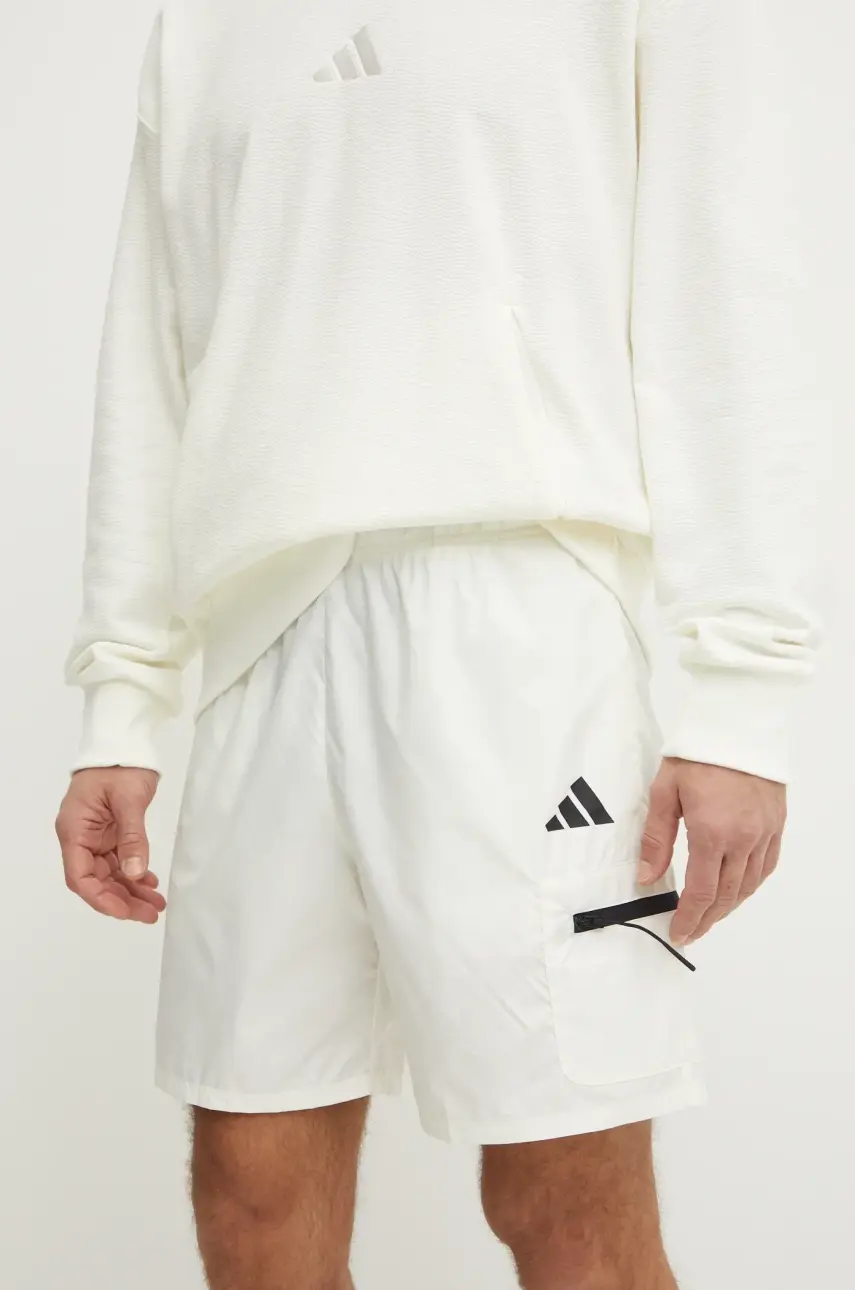 Šortky adidas City Escape pánske, béžová farba, JF3348