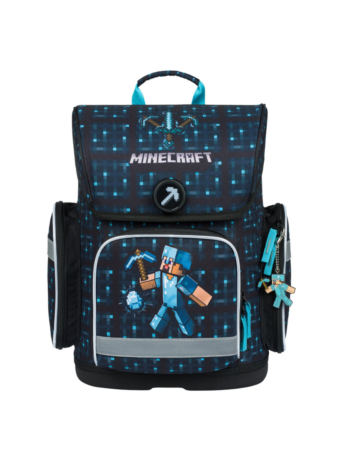 BAAGL Školská aktovka Ergo Minecraft Blue Axe