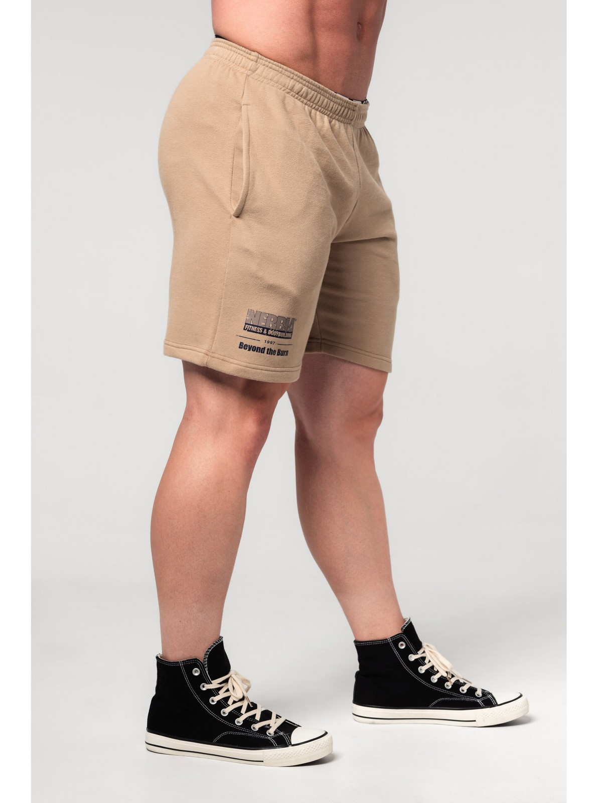Teplákové kraťasy GYM BRO 352 M, light brown
