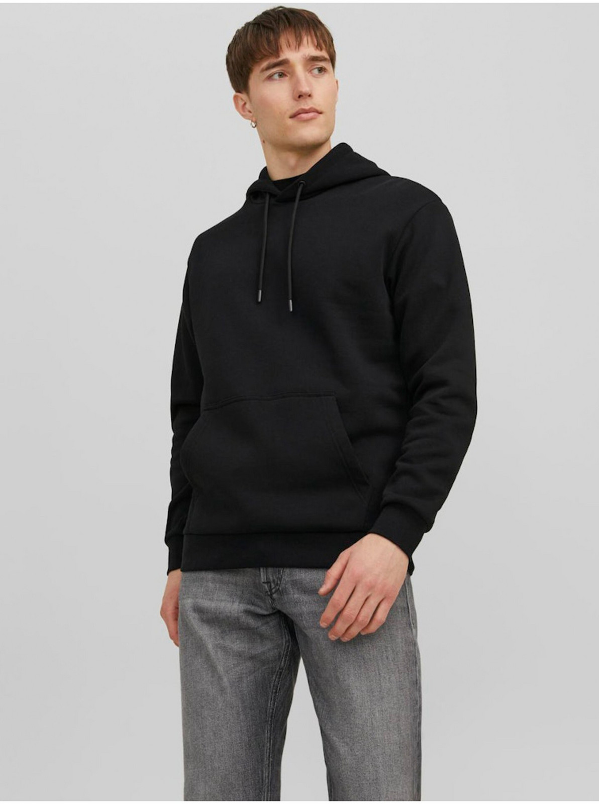 Čierna pánska mikina s kapucňou Jack & Jones Bradley