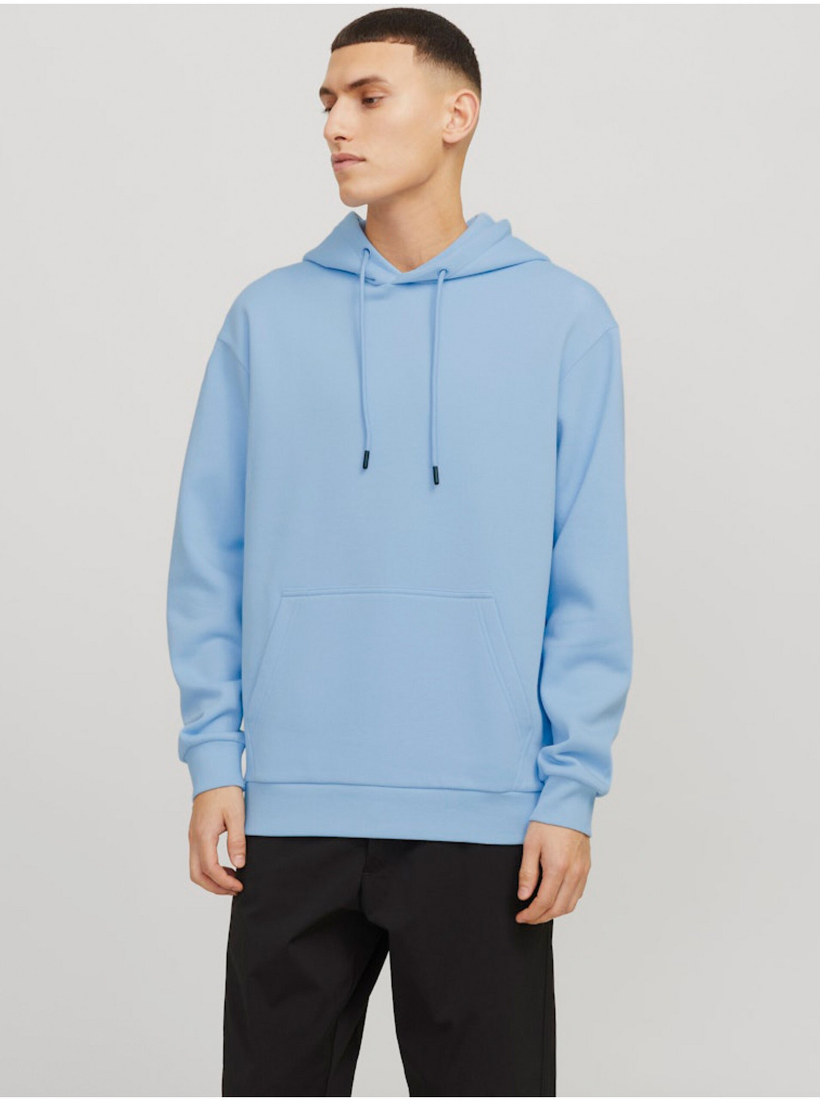 Modrá pánska mikina s kapucňou Jack & Jones Bradley