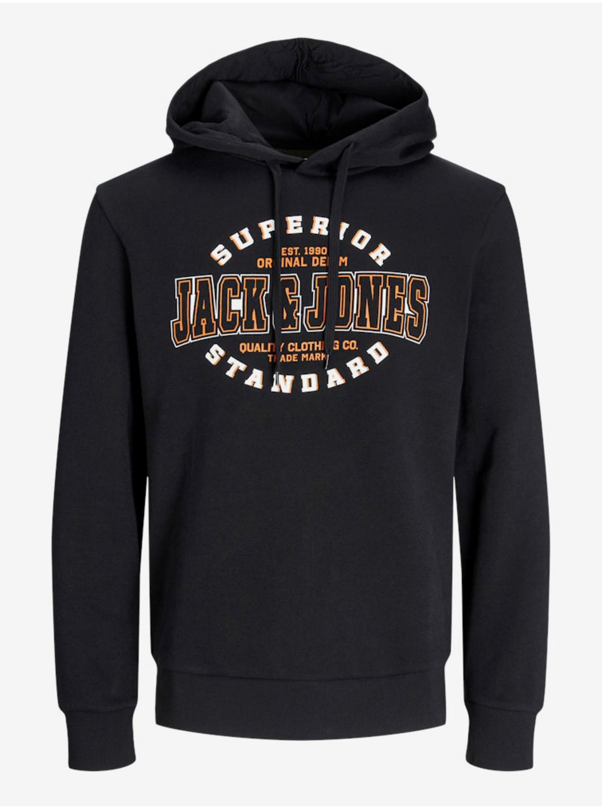 Čierna pánska mikina s kapucňou Jack & Jones Logo