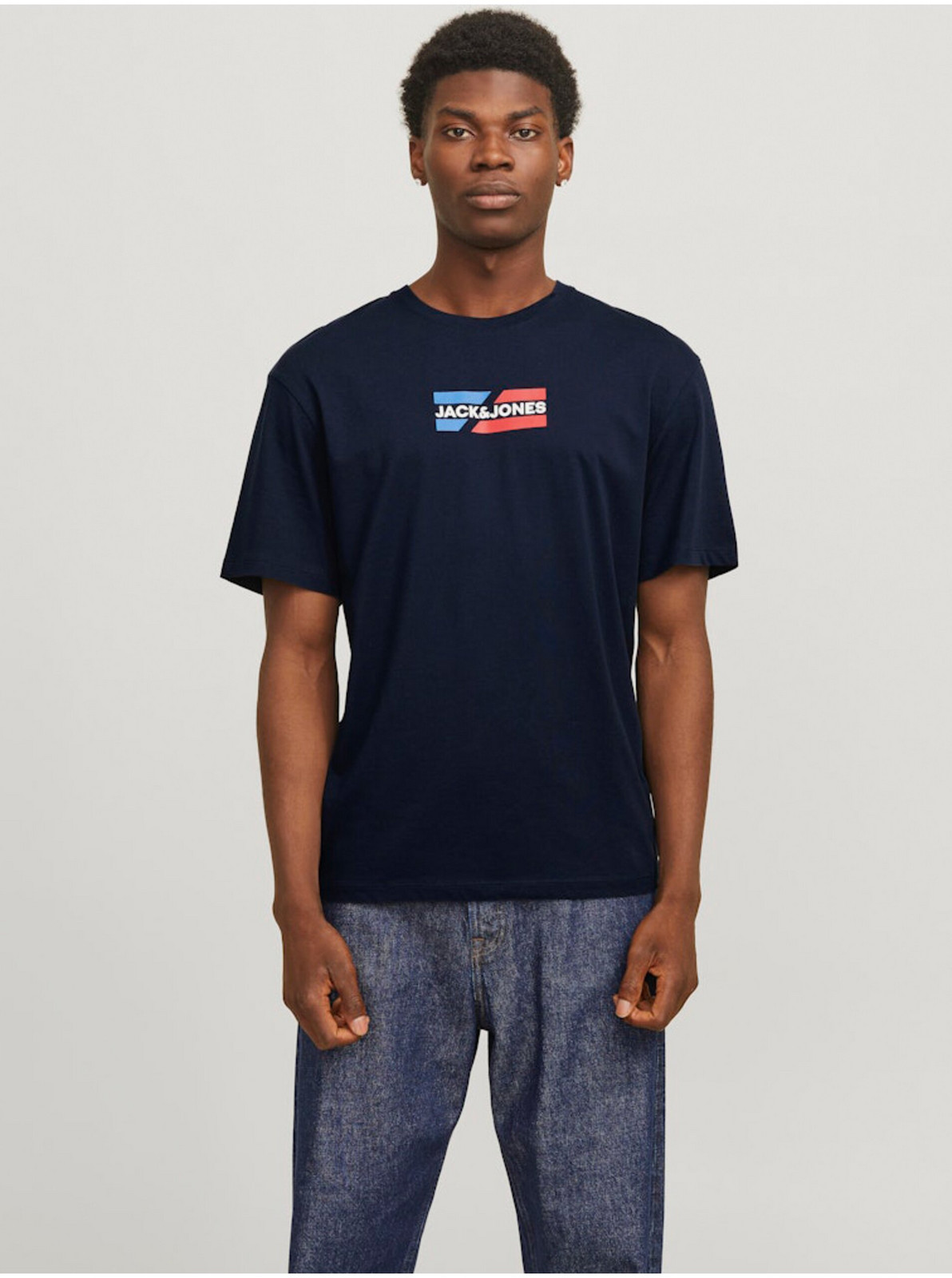 Tmavomodré pánske tričko Jack & Jones Corp