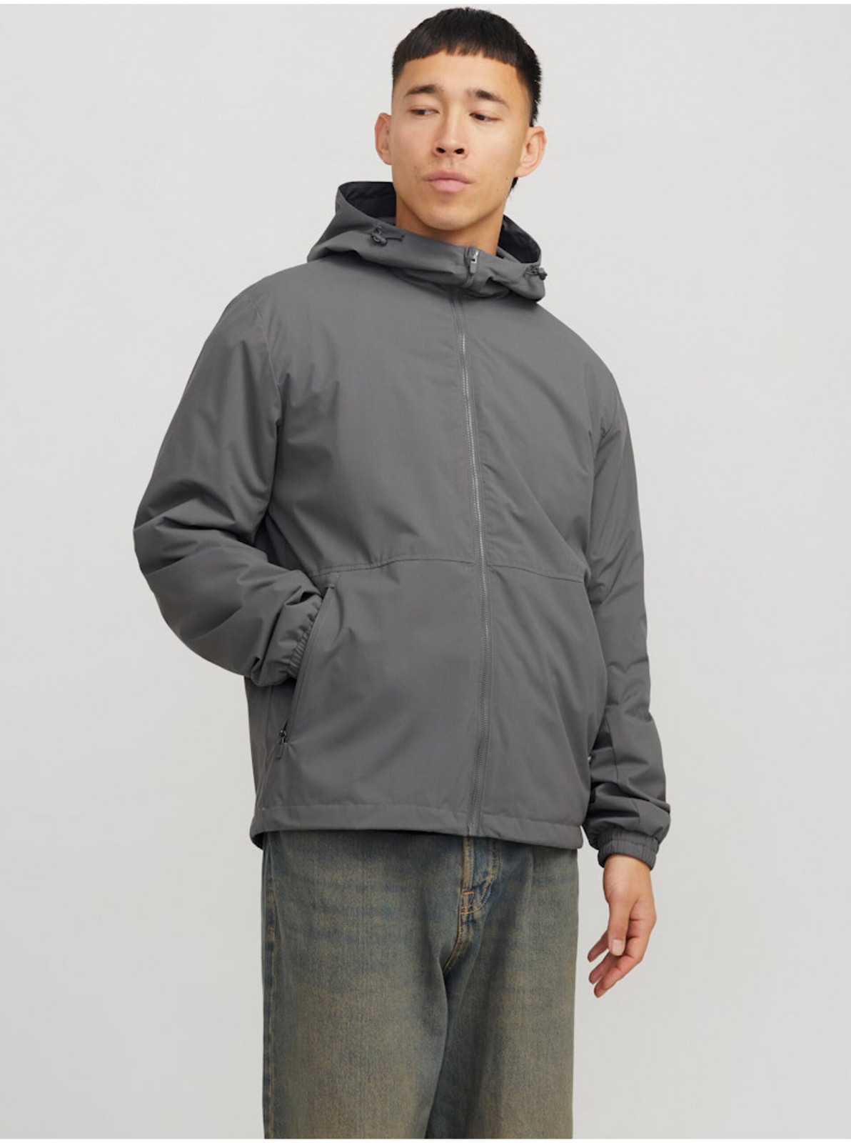 Sivá pánska bunda Jack & Jones Urban