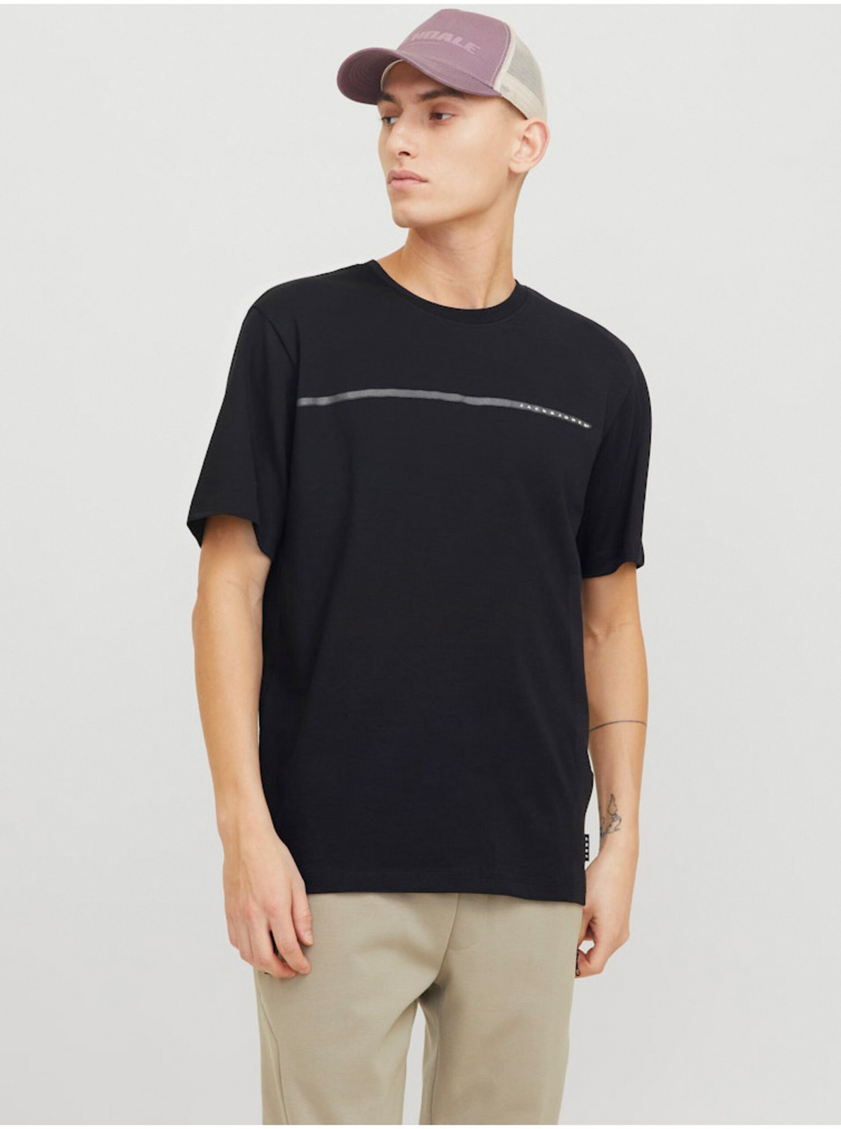 Čierne pánske tričko Jack & Jones Fusion