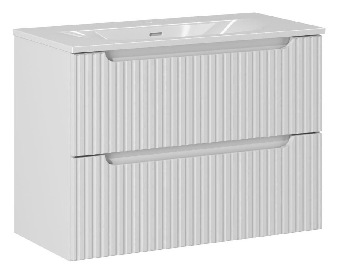 Umyvadlová skříňka se zápustným umyvadlem Nova White 80 cm bílá