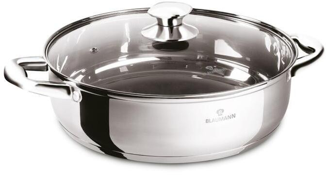 BLAUMANN - Randlík nerez +sklenená pokrievka 24cm Gourmet Line