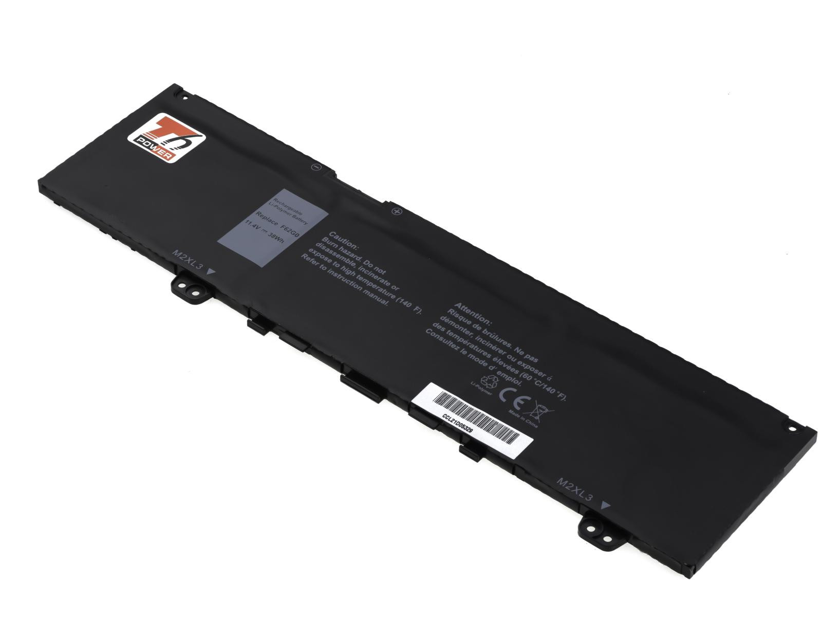 Batéria T6 Power Dell Insprion 13 5370, 7370, 7373, 7386, Vostro 5370, 3330mAh, 38Wh, 3cell, Li-pol